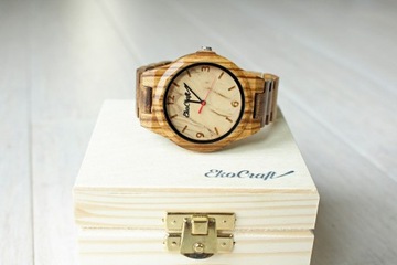 Drewniany zegarek EkoCraft NIGHTINGALE elegancki