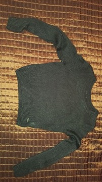 czarny krótki sweter Mohito połyskujący S modny