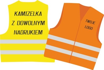 KAMIZELKA ODBLASKOWA Z NADRUKIEM logo materiałowe