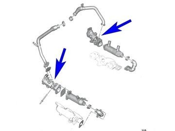 Заглушка EGR Jaguar Land Rover 2.7 V6 TDV6 DT17