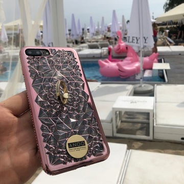 Чехол Swarovski для iPhone 6s PLUS LUXURY GOLD ROSE GOLD