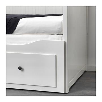 IKEA HEMNES Łóżko rozkładane z 3 szufladami BIAŁE