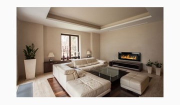 фото ориг. №6, Long biofireplace 120x40 black gloss with glass fireplace 1200