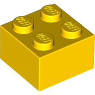 lego klocek 2x2 żółty 3003 300324 5szt