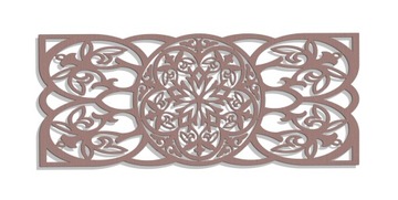 AŻUROWA DEKORACJA 3D,MANDALA KWIATOWA, 49x 119 cm