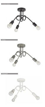 ŻYRANDOL LAMPA NOWOCZESNA 261-3 3PŁ LOFT BLACK