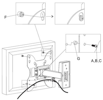 UCHWYT WIESZAK TV TELEWIZORA LCD 14-42 PSW711