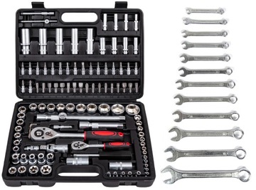 ZESTAW 108el KLUCZY KLUCZE NASADOWE +GRATIS 6-22mm