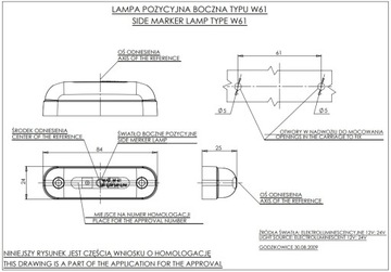 БОКОВОЙ ГАБАРИТНЫЙ ФОНАРЬ WAŚ W61/281