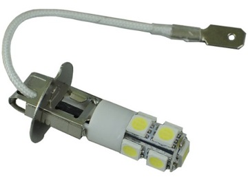 uniwersalna żarówka LED H3 9 SMD UHP DRL 10~30v
