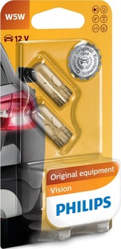 PHILIPS VISION W5W 12V 5W BC kierunkowskaz postojowe blister 2szt 12961B2