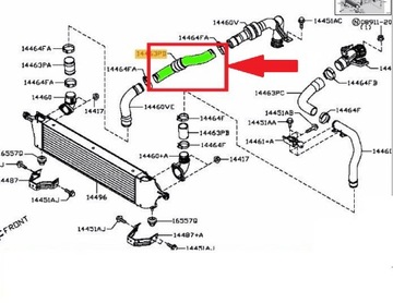ШЛАНГ ТУРБОИНТЕРКУЛЕРА NISSAN QASHQAI 1.5 DCI