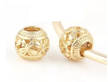 CHARMS ZŁOTA ZAWIESZKA KORALIK + 1 GRATIS K 98