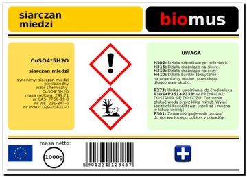 Siarczan Miedzi Pięciowodny CuSO4 500g Biomus