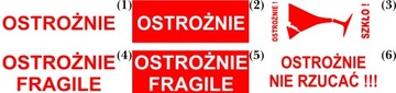 Pieczątka automat OSTROŻNIE FRAGILE różne wzory