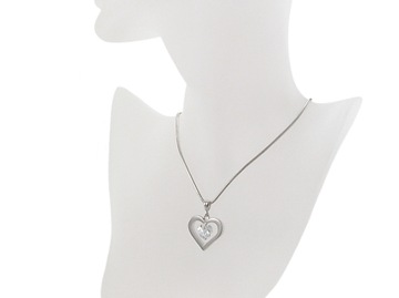 Серебряный кулон SWAROVSKI HEART + цепочка