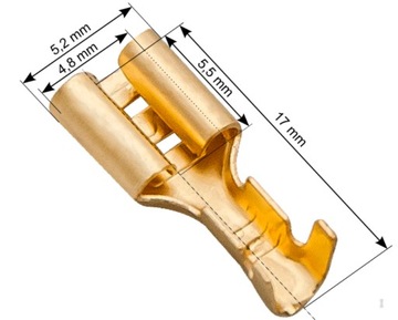 Konektor nieizol. płaski żeński 4,8/17 43-108