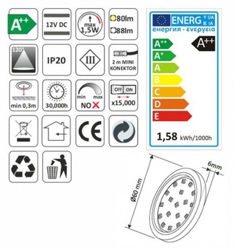 Oprawa podszafkowa LED ORBIT 1.5W PRODUKT POLSKI