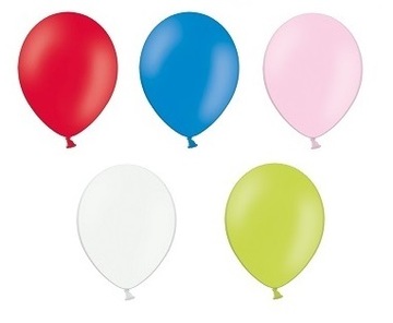 BALONY PASTELOWE BELBAL 25 CM 26xKOLOR BALON 5 SZT