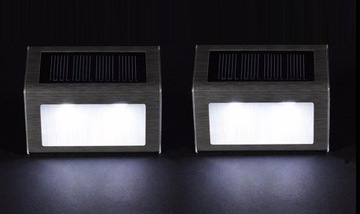 2LED СОЛНЕЧНАЯ ЛАМПА ДЛЯ ЗАБОРА ТЕРРАСЫ ДОМА, INOX