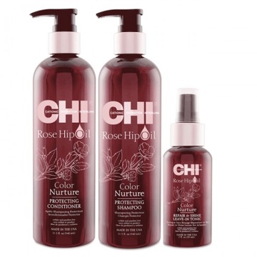 CHI ROSE OIL 355ml SZAMPON FARBOWANE OCHRONN KOL