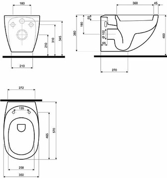 Сиденье для унитаза KOŁO с плавным закрыванием EGO K10112 Krak