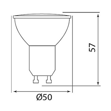 GU10 LED SMD Светодиодная лампа на 230В 5Вт теплая