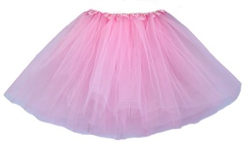 # SPÓDNICZKA TIULOWA TIUL SPÓDNICA TUTU 40cm 7-14lat j.róż