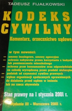 Kodeks cywilny komentarz orzecznictwo Fijałkowski