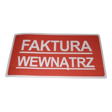 ETYKIETA 100x50mm FAKTURA WEWNĄTRZ 100szt