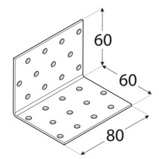 Уголок монтажный - КМ5 60х60х80х2 DMX