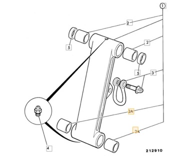 Втулка рычага тяги JCB 3CX 4CX 809/00176