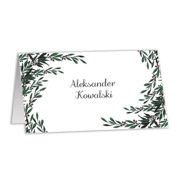 WINIETKI WIZYTÓWKI WESELNE NA STÓŁ rustykalne