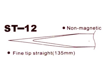 Пинцеты / Прямой пинцет антистатический ESD12 HRC40