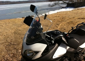 Дефлектор мотоциклетный универсальный, дымчатый, 20х14.