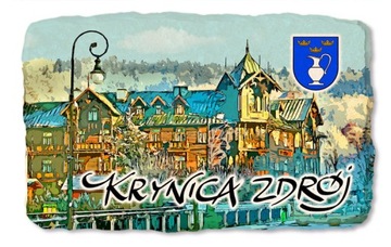 KRYNICA ZDRÓJ magnes lodówkę kamień pamiątka 518