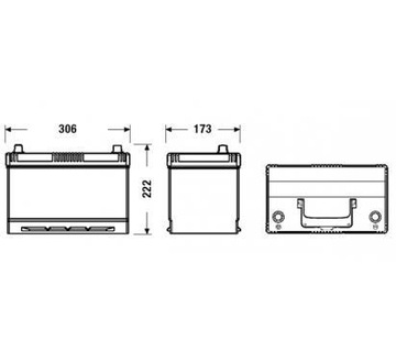 95Ач/720А 12В +L PLUS 306X172X222 КОРЕЯ