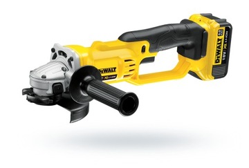 Угловая шлифовальная машина DeWalt DCG412P2, 2 аккумулятора 5 Ач, 18 В