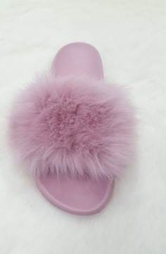 ТАПОЧКИ ТЁПЛЫЕ С МЕХОМ, РОЗОВО-ФИОЛЕТОВЫЕ, размер 37