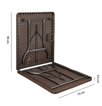 Стол для банкетов, садовый, складной, 180 см, коричневый