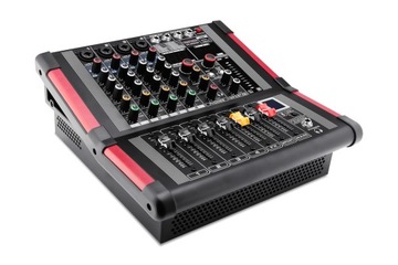 НАБОР ЗВУКОВОЙ СИСТЕМЫ 1600ВТ МИКРОФОНЫ POWER MIXER 4K