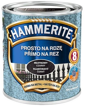 HAMMERITE FARBA NA RDZĘ CZARNY MŁOTKOWY 2,5L