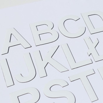 ALFABET Magnetyczny dla Dzieci, Białe Literki