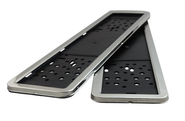 РАМКИ НОМЕРНОГО ЗНАКА ХРОМ НЕРЖАВЕЮЩАЯ СТАЛЬ НАБОР РАМКИ металл 2ШТ.