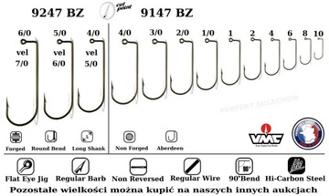 50 литейных головок JIG HOOK VMC 9247BZ № 4/0