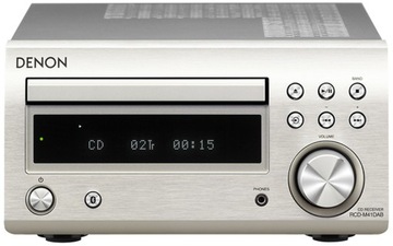 Стерео мини-стереосистема Denon RCD-M41DAB, 3 белых динамика Wilson Raptor