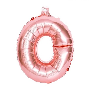 Balon Literka Litera O Urodziny Różowe Złoto 40cm