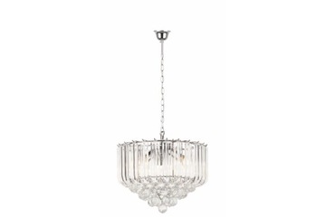 фото ориг. №5, Pendant light chrome glass balls з crystals elongated 60cm 2700k reality