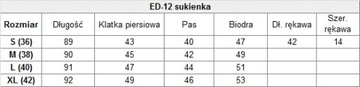 Sukienka z falbaną i kokardą oversize, luźna, M