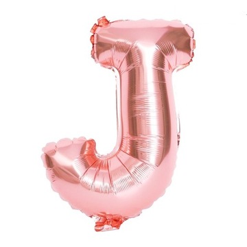 Balon Literka Litera J Urodziny Różowe Złoto 40cm